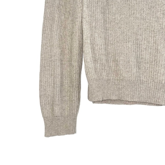 Nanushka Bambi V-neck Sweater ribbed polo wool cashmere beige women’s XS - Picture 7 of 12